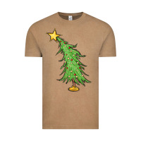 Vintage Coffee trendy christmas tree Vintage Tee - MaliasSmallBusiness