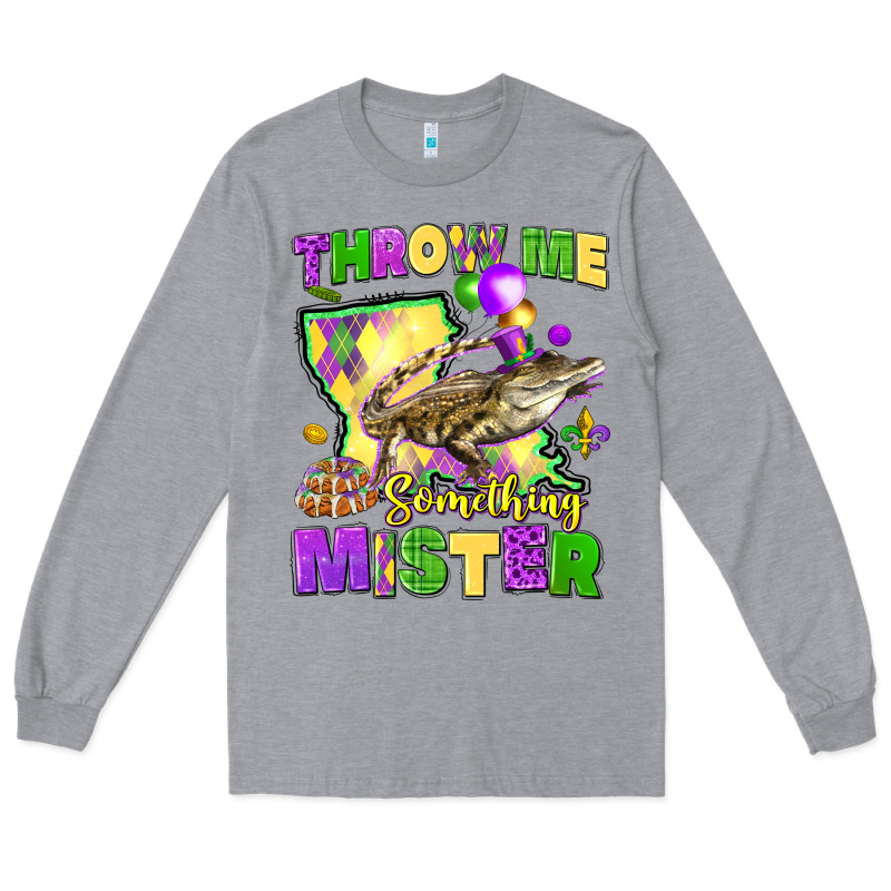 Throw Me Something Mister Louisiana Mardi Gras Long Sleeve Tee by LillyAllenDesigns | Teevron