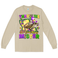 Mushroom throw me something mister louisiana mardi gras Long Sleeve Tee - LillyAllenDesigns