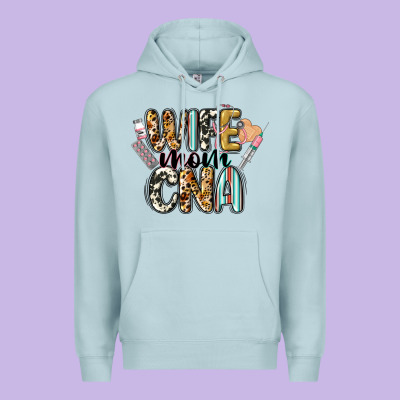 Wife Mom Cna Premium Hoodie Designed By Cowgirlartshop