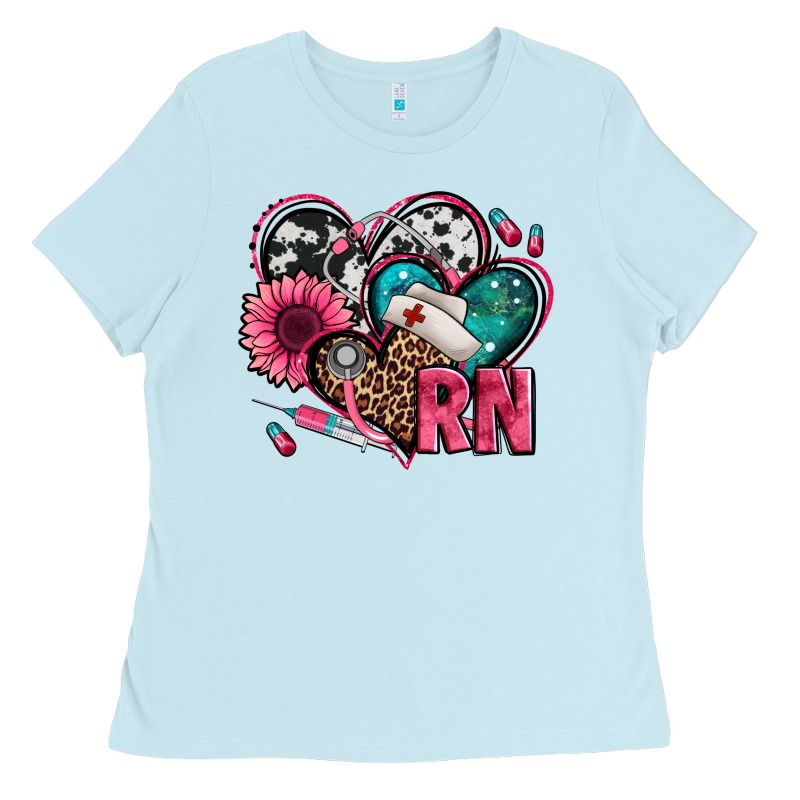 Rn Registered Nurse Hearts Ladies Tee by Jasminsmagicworld | Teevron