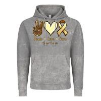 Cloud Rock Peace love cure Bone Cancer Vintage Hoodie - NancyCooperArtShop
