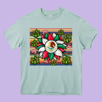 Sunflower Mexican Flag Tumbler Heavy Core Tee Designed By Jahusdesignshop