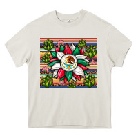 Cream sunflower mexican flag tumbler Heavy Core Tee - JahusDesignShop