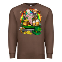 Chestnut St. Patrick's Day farm animals on truck Premium Sweatshirt - HowdyJamesFarm