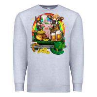 St. Patrick's Day Farm Animals On Truck Premium Sweatshirt | Teevron