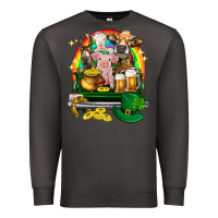 Smoke St. Patrick's Day farm animals on truck Premium Sweatshirt - HowdyJamesFarm