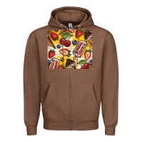 Chestnut summer ice cream with fruits Zipper Hoodie - TumblerDesignByShophia