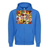 True Royal summer ice cream with fruits Zipper Hoodie - TumblerDesignByShophia
