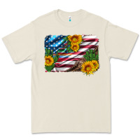 Bone usa flag and sunflower serape leopard and cactus Premium Tee - Artiststas