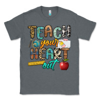 Charcoal Heather teach your heart out Classic Tee - NancyCooperArtShop