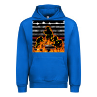 Cobalt american firefighters seamless pattern Urban Hoodie - BundleAndBundleShop