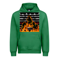 Emerald american firefighters seamless pattern Urban Hoodie - BundleAndBundleShop