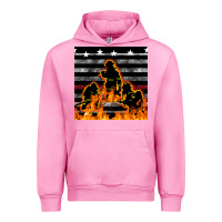 Fuchsia Pink american firefighters seamless pattern Urban Hoodie - BundleAndBundleShop
