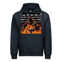 Navy american firefighters seamless pattern Urban Hoodie - BundleAndBundleShop