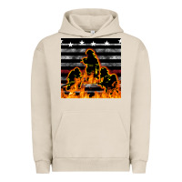 Pigment French Oak american firefighters seamless pattern Urban Hoodie - BundleAndBundleShop