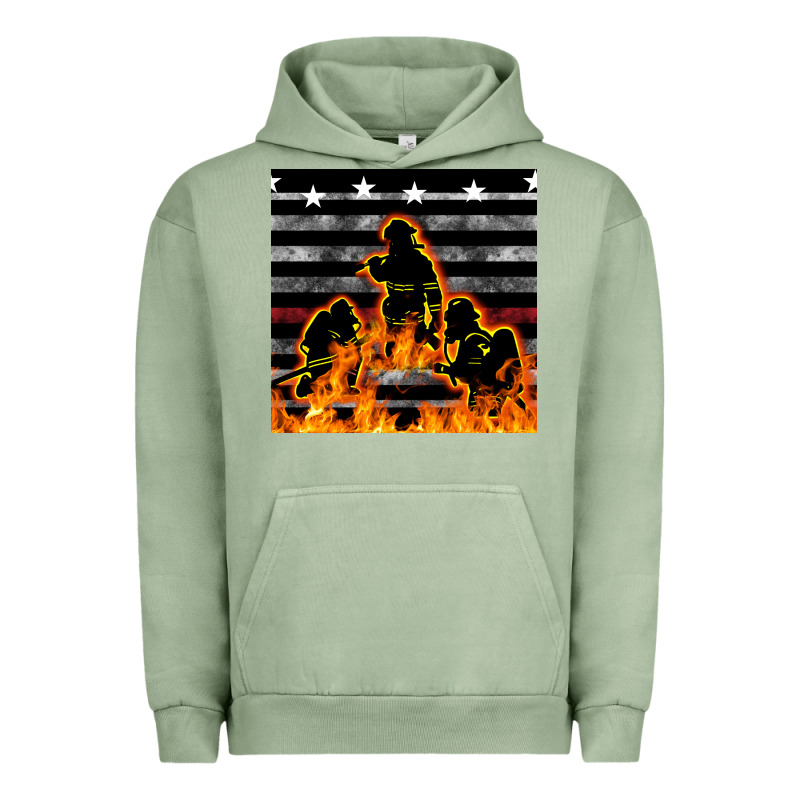 American Firefighters Seamless Pattern Urban Hoodie by BundleAndBundleShop | Teevron