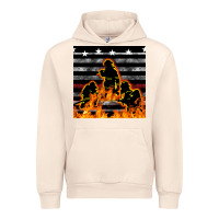 Sandshell american firefighters seamless pattern Urban Hoodie - BundleAndBundleShop