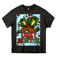 Asphalt cozy winter with gloves and scarf Heavy Core Tee - AdoDesignShop