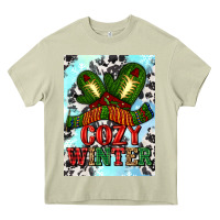 Mossy cozy winter with gloves and scarf Heavy Core Tee - AdoDesignShop