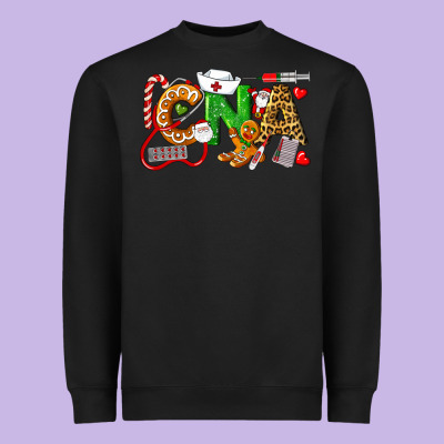 Christmas Cna Certified Nursing Assistant Heavyweight Sweatshirt Designed By Lillyallendesigns