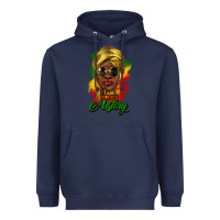 Navy I am Black History Heavyweight Hoodie - HowdyJamesFarm