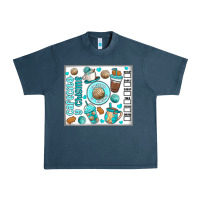 Midnight Navy cafecito y chisme Urban Heavy Tee - MaliasSmallBusiness