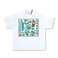 White cafecito y chisme Urban Heavy Tee - MaliasSmallBusiness