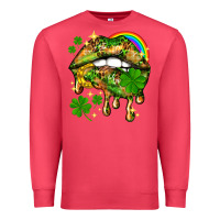 Cardinal St. Patrick's Day lips Premium Sweatshirt - HowdyJamesFarm