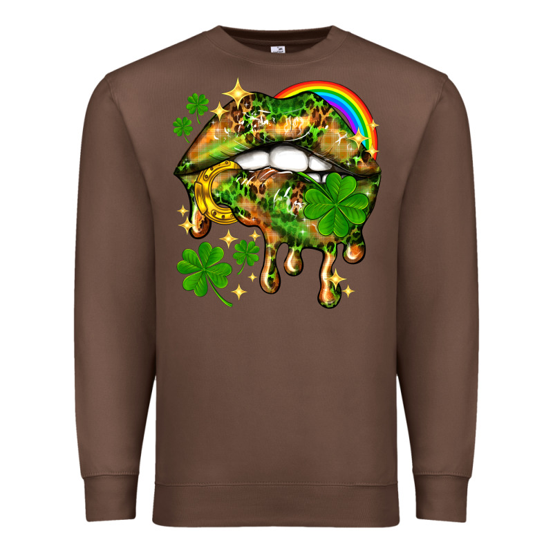 St. Patrick's Day Lips Premium Sweatshirt by HowdyJamesFarm | Teevron