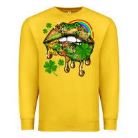 Lemon St. Patrick's Day lips Premium Sweatshirt - HowdyJamesFarm