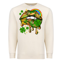 Sandshell St. Patrick's Day lips Premium Sweatshirt - HowdyJamesFarm