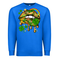 True Royal St. Patrick's Day lips Premium Sweatshirt - HowdyJamesFarm
