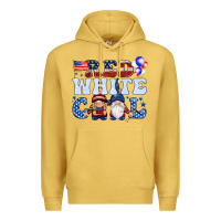 Antique Gold Red white cool with gnomies 4th of july Premium Hoodie - HowdyJamesFarm