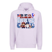 Lilac Red white cool with gnomies 4th of july Premium Hoodie - HowdyJamesFarm