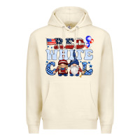 Sandshell Red white cool with gnomies 4th of july Premium Hoodie - HowdyJamesFarm