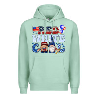 Seafoam Red white cool with gnomies 4th of july Premium Hoodie - HowdyJamesFarm