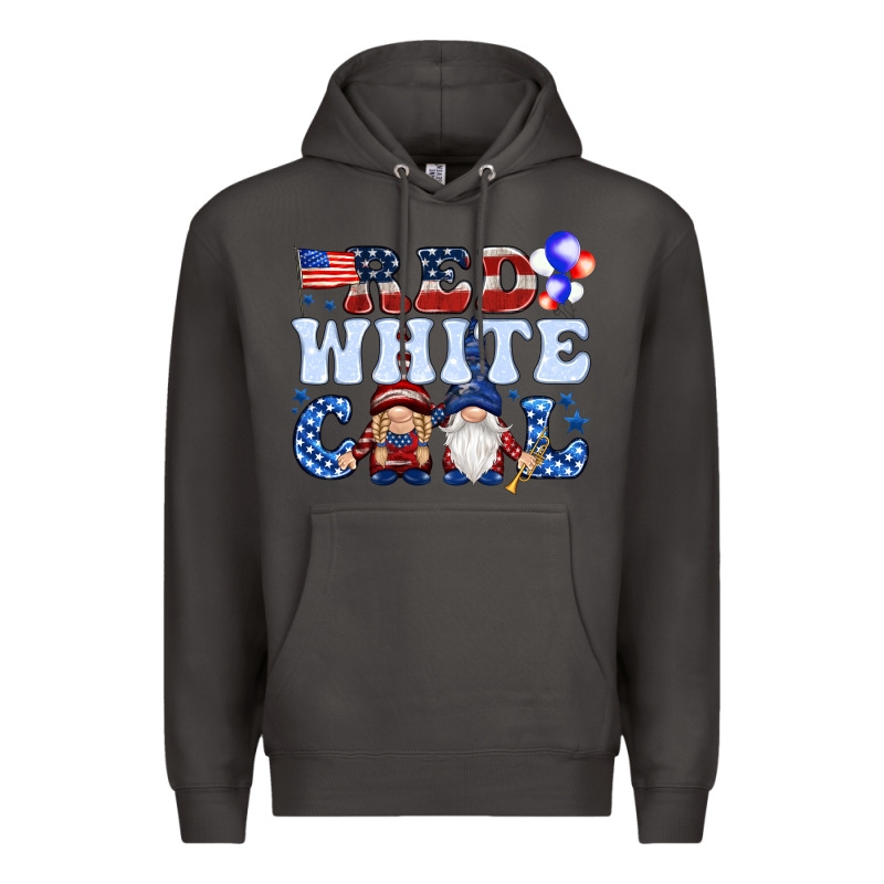 Red White Cool With Gnomies 4th Of July Premium Hoodie by HowdyJamesFarm | Teevron