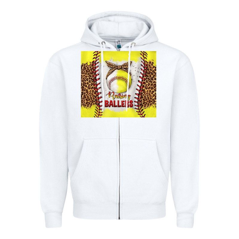 Raising Ballers With Baseball And Softball Leopard Tumbler Tbs Zipper Hoodie by TumblerDesignByShophia | Teevron