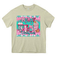 Mossy merry Christmas pink coffee Heavy Core Tee - Jasminsmagicworld