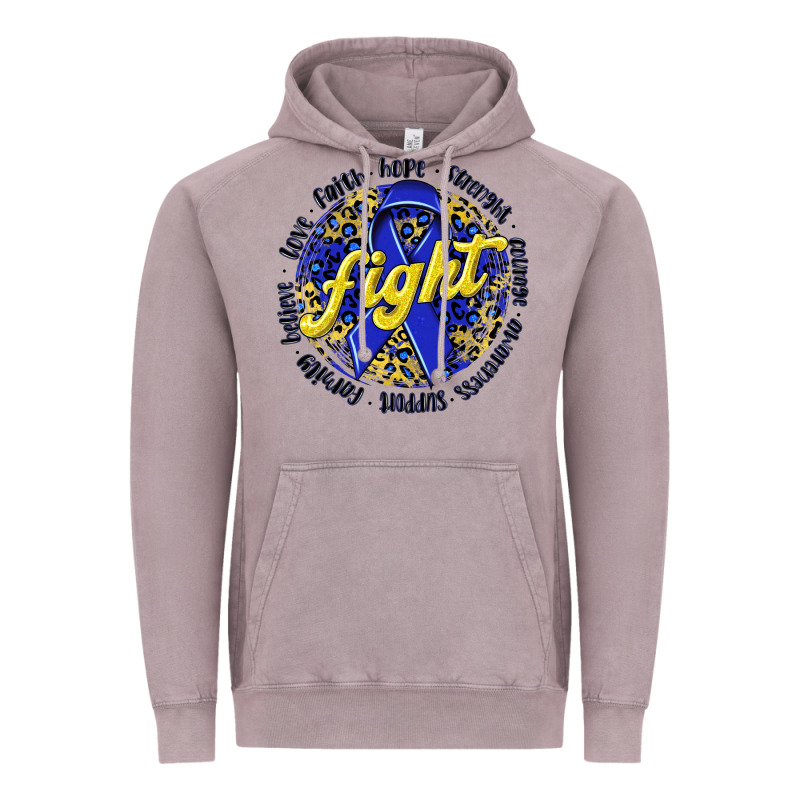 Fight Colorectal Cancer Vintage Hoodie by NancyCooperArtShop | Teevron
