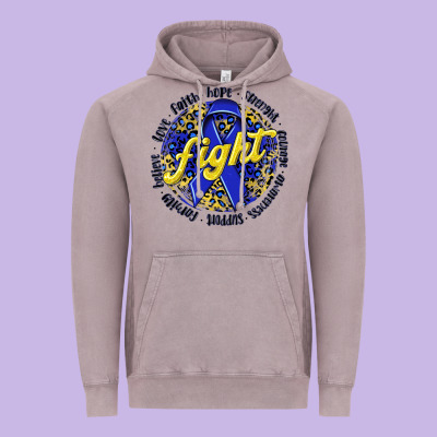 Fight Colorectal Cancer Vintage Hoodie Designed By Nancycooperartshop
