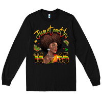 Black juneteenth 1865 black woman Long Sleeve Tee - LillyAllenDesigns
