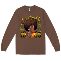 Chestnut juneteenth 1865 black woman Long Sleeve Tee - LillyAllenDesigns