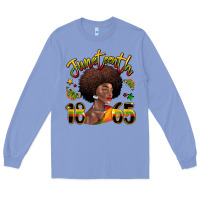 Colony Blue juneteenth 1865 black woman Long Sleeve Tee - LillyAllenDesigns