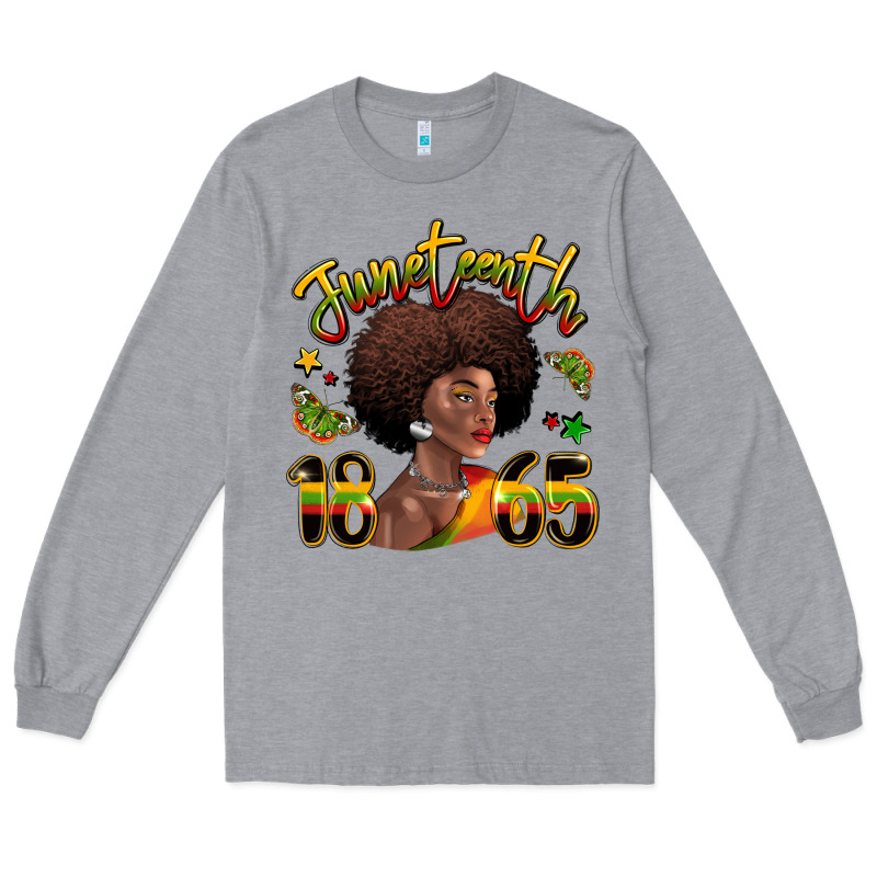 Juneteenth 1865 Black Woman Long Sleeve Tee by LillyAllenDesigns | Teevron