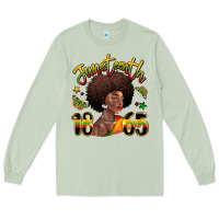 Matcha juneteenth 1865 black woman Long Sleeve Tee - LillyAllenDesigns