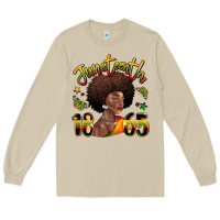 Mushroom juneteenth 1865 black woman Long Sleeve Tee - LillyAllenDesigns