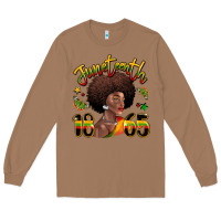 Toasted Coconut juneteenth 1865 black woman Long Sleeve Tee - LillyAllenDesigns