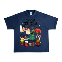 Navy merry christmas Urban Heavy Tee - MaliasSmallBusiness